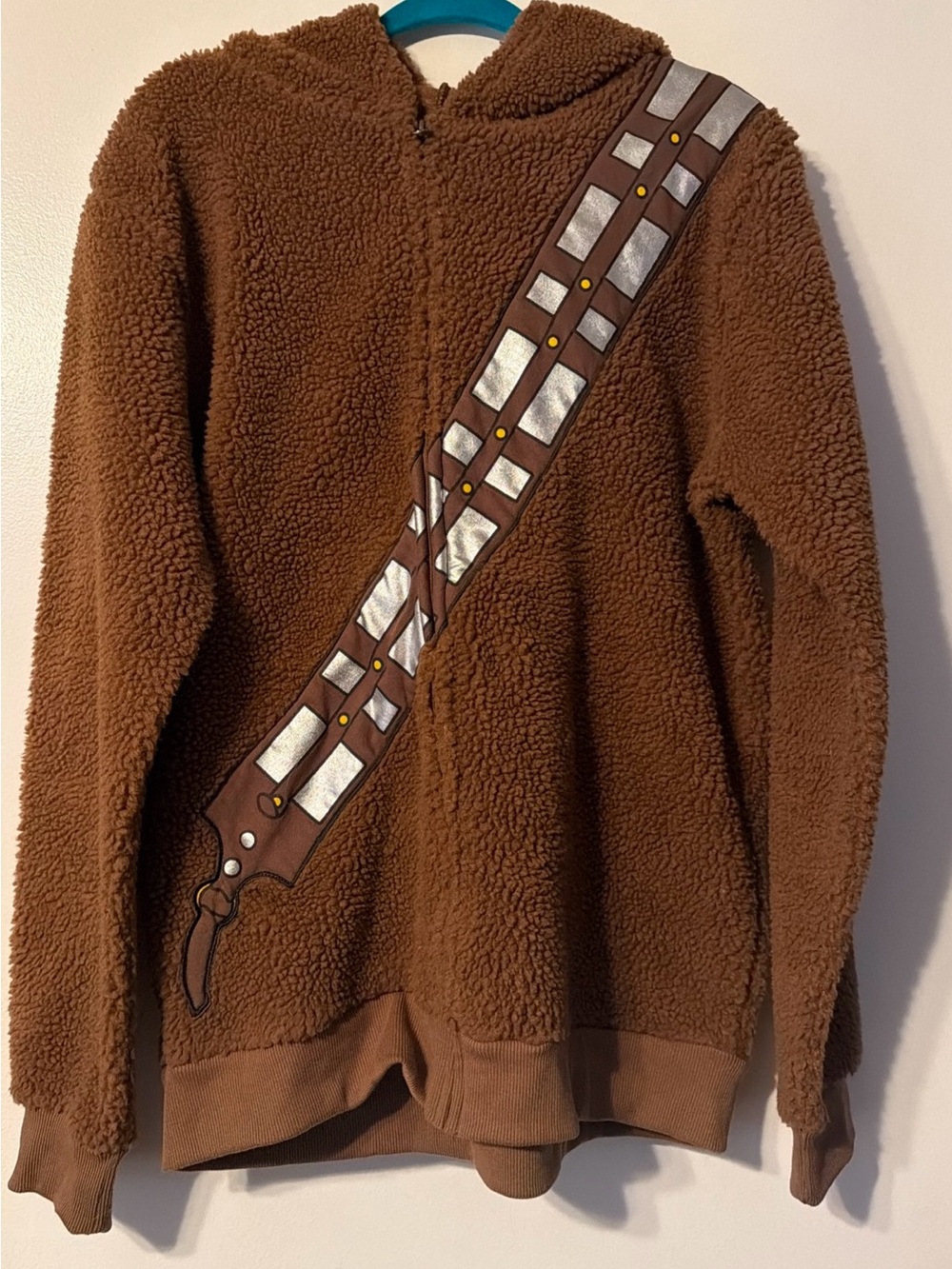Star Wars Chewbacca Men’s Adult Large Hoodie Faux Fur Full Zip Jacket Disney